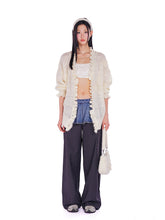 Hand - Knitted Floral Pearl Hollow - Out Knit Cardigan - COPPING THREADS - MOROMORO